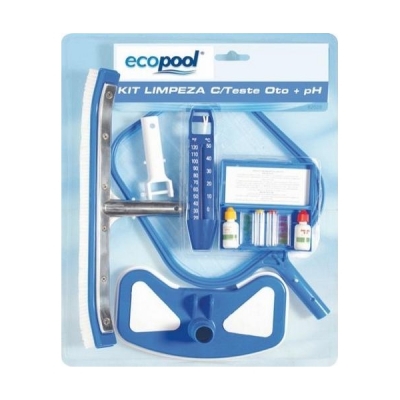 Kit acessório de limpeza com teste ph e cl. para uma manutenção manual